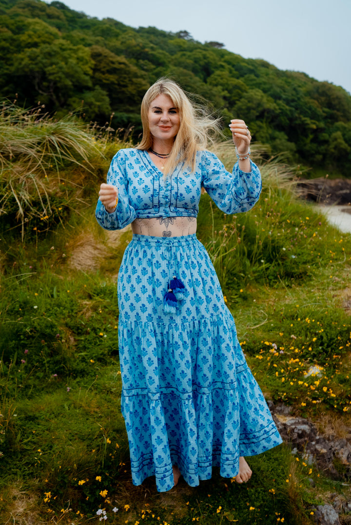 Saoirse Maxi Blockprint Skirt