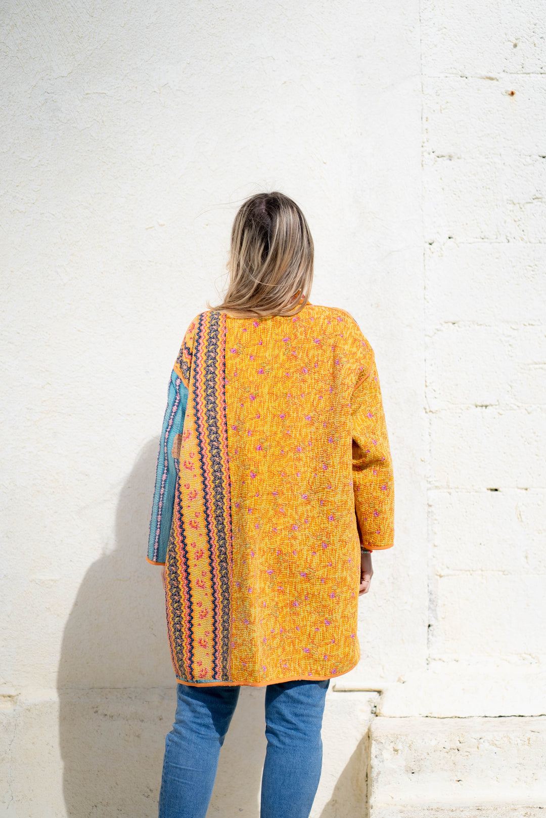 Marigold vintage kantha jacket