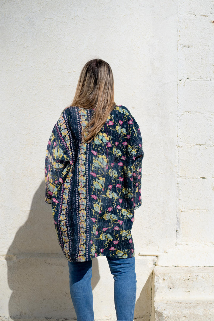 Blackberry vintage kantha jacket