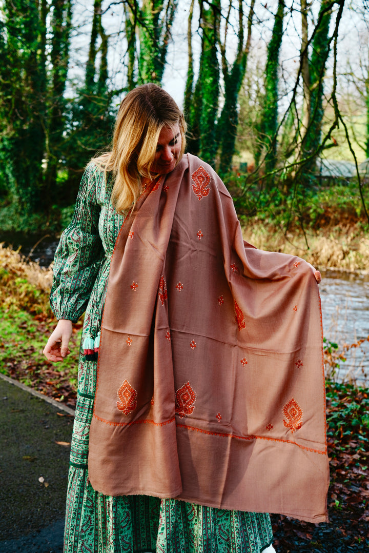 Kashmiri wool shawl Shukr