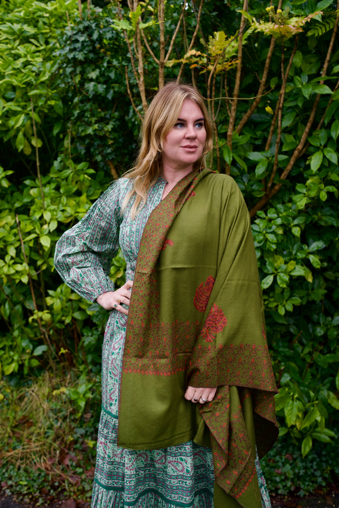 Kashmiri wool shawl Zameen