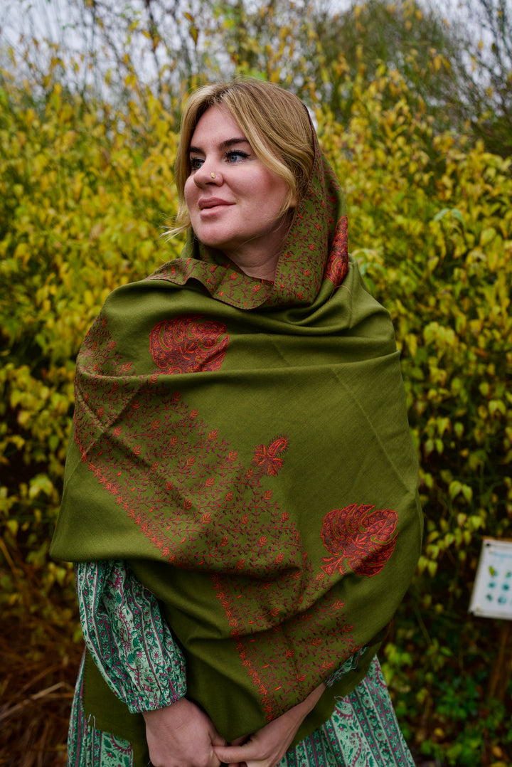 Kashmiri wool shawl Zameen