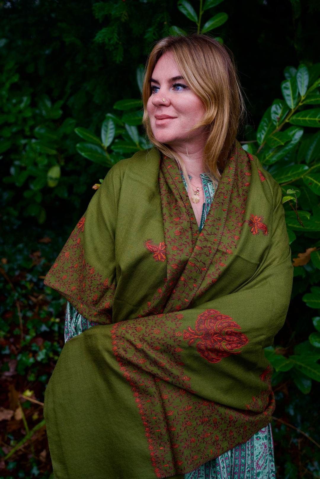 Kashmiri wool shawl Zameen