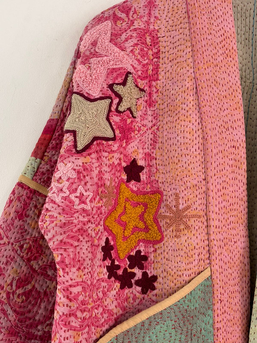 Leela Vintage Kantha Jacket Pink