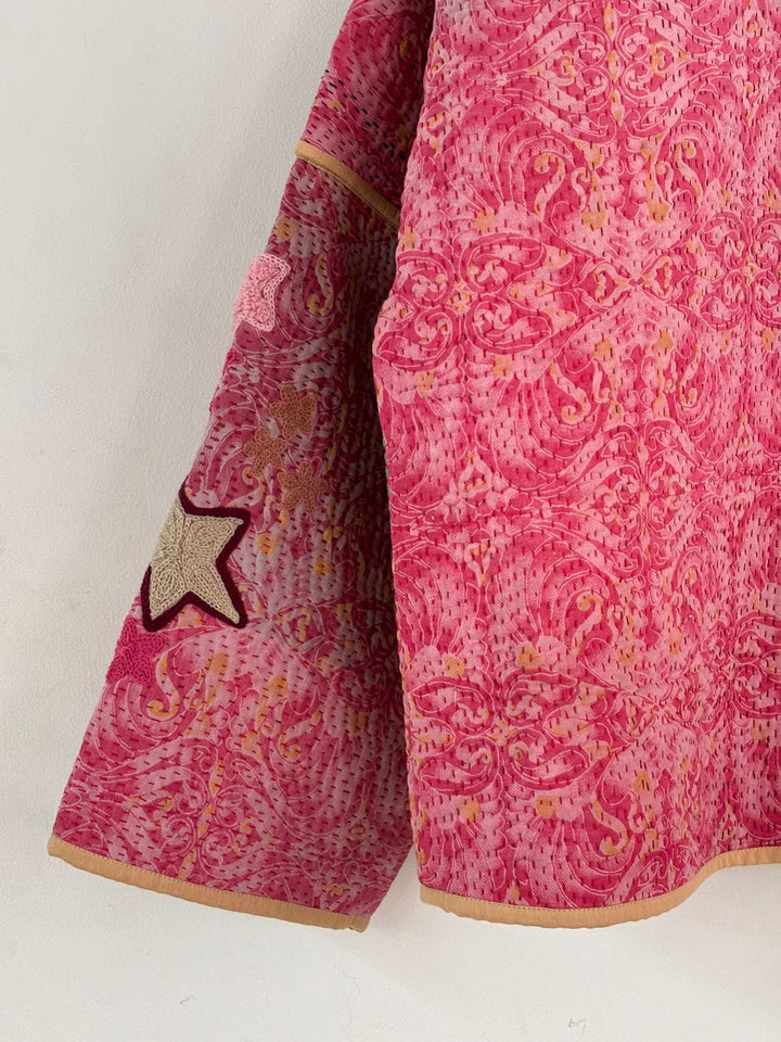 Leela Vintage Kantha Jacket Pink